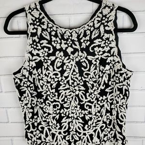 Jkara beaded lined tank style top VGUC Large